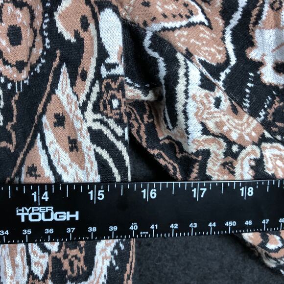 Coldwater Creek Womens Jacket Black Brown Paisley Button Collared Petite 6P - Picture 8 of 12